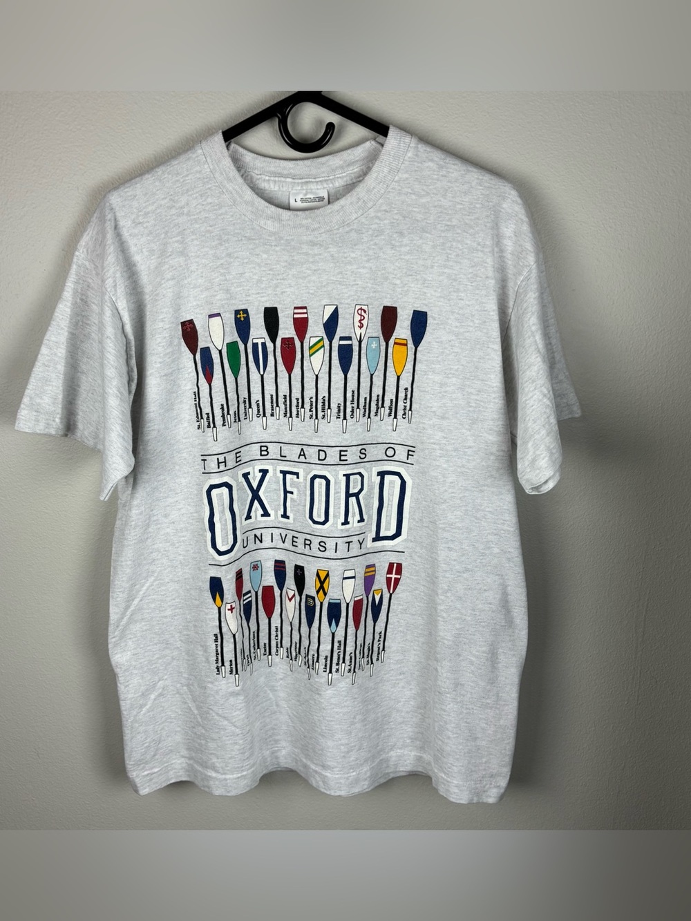 Vtg The Blades of Oxford University T-Shirt Large L (fits like M) Single Stitch